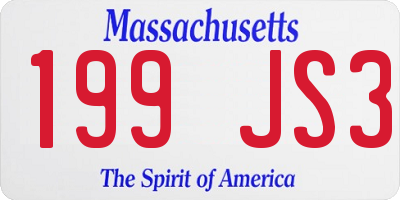 MA license plate 199JS3