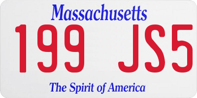 MA license plate 199JS5