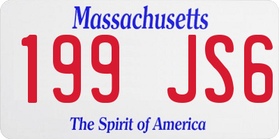 MA license plate 199JS6