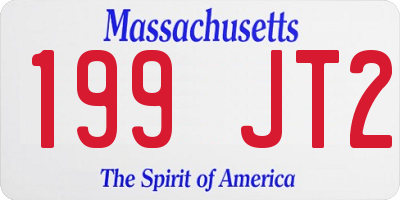 MA license plate 199JT2