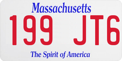 MA license plate 199JT6