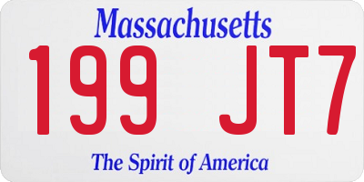MA license plate 199JT7