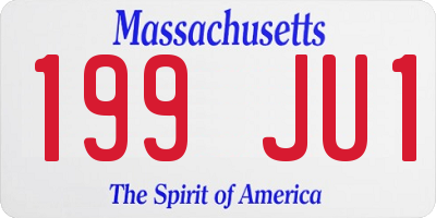 MA license plate 199JU1