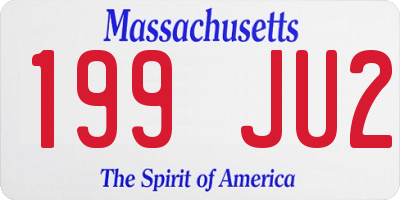 MA license plate 199JU2