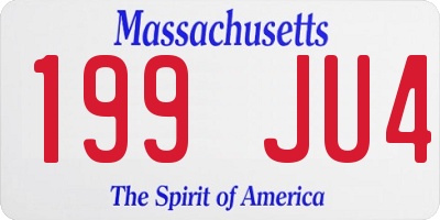 MA license plate 199JU4