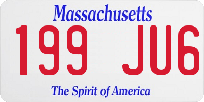 MA license plate 199JU6