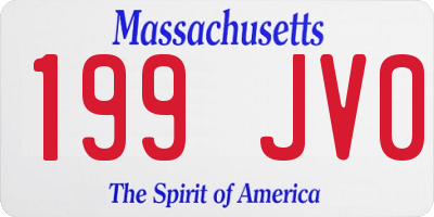 MA license plate 199JV0
