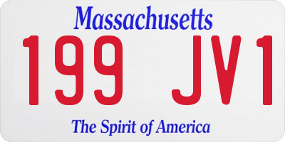 MA license plate 199JV1