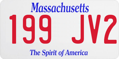 MA license plate 199JV2