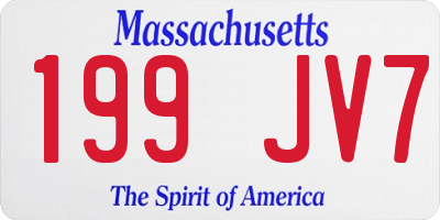 MA license plate 199JV7