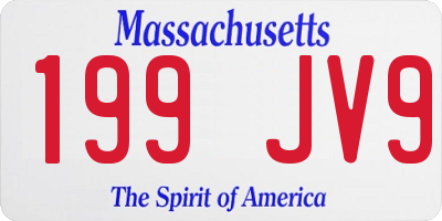 MA license plate 199JV9