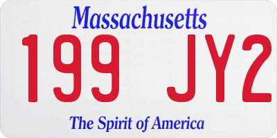 MA license plate 199JY2