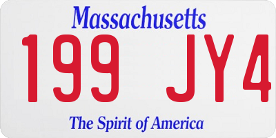 MA license plate 199JY4