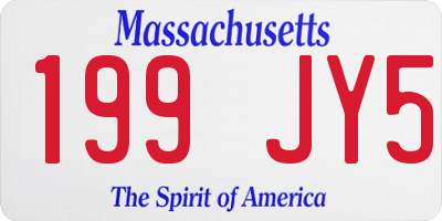 MA license plate 199JY5