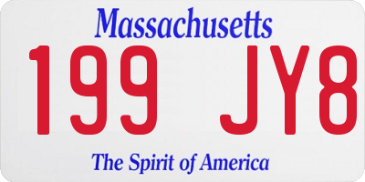 MA license plate 199JY8