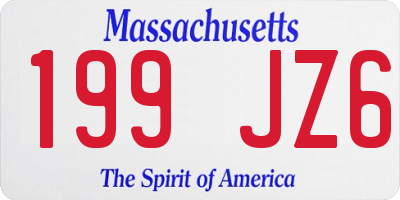 MA license plate 199JZ6