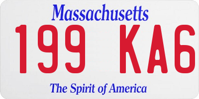 MA license plate 199KA6