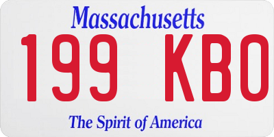 MA license plate 199KB0
