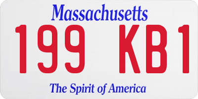 MA license plate 199KB1