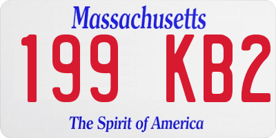 MA license plate 199KB2