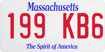 MA license plate 199KB6