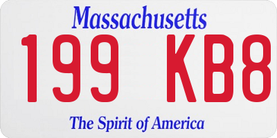 MA license plate 199KB8