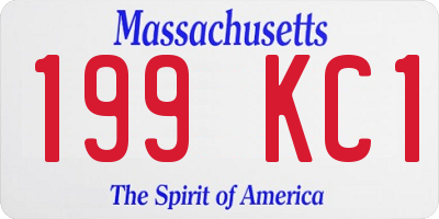 MA license plate 199KC1