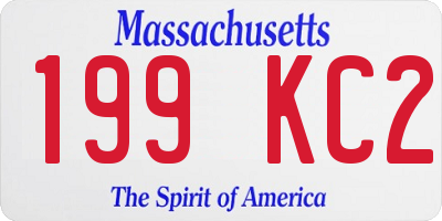 MA license plate 199KC2