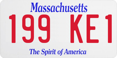 MA license plate 199KE1
