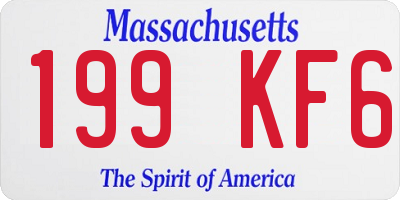 MA license plate 199KF6