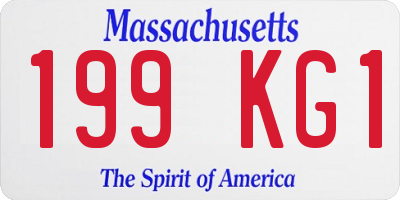MA license plate 199KG1