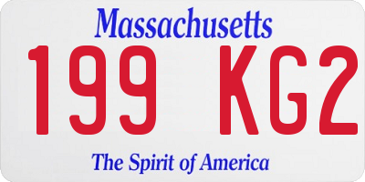 MA license plate 199KG2