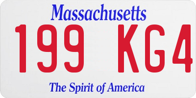 MA license plate 199KG4