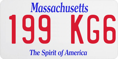 MA license plate 199KG6