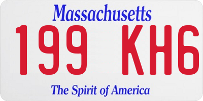 MA license plate 199KH6