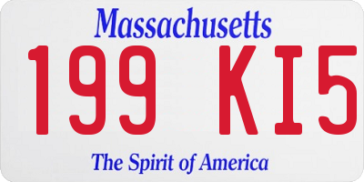 MA license plate 199KI5