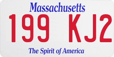 MA license plate 199KJ2