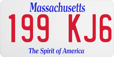 MA license plate 199KJ6