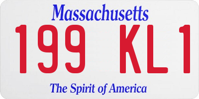 MA license plate 199KL1