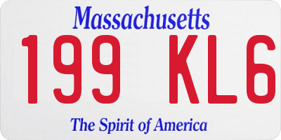MA license plate 199KL6