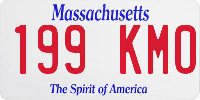 MA license plate 199KM0