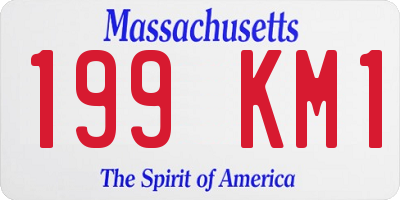 MA license plate 199KM1
