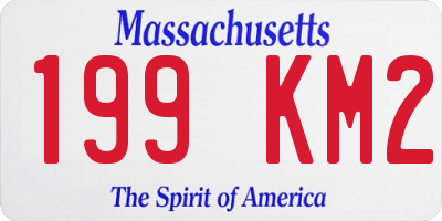 MA license plate 199KM2