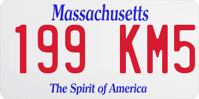 MA license plate 199KM5