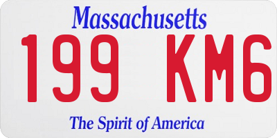 MA license plate 199KM6