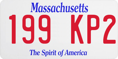 MA license plate 199KP2