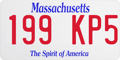 MA license plate 199KP5