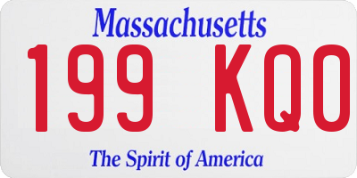MA license plate 199KQ0