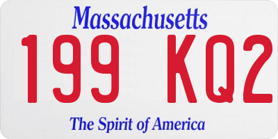 MA license plate 199KQ2