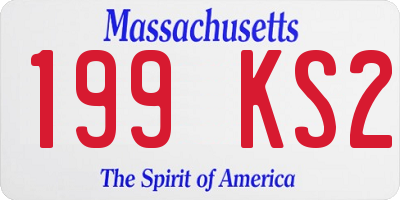 MA license plate 199KS2